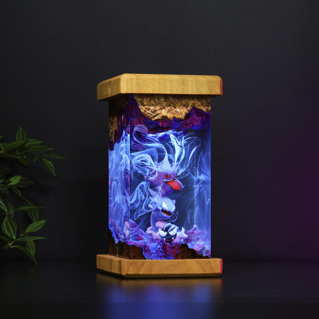 Cylinder Gengar Pokemon Epoxy Night Light - HR1303 - Datkey Studio